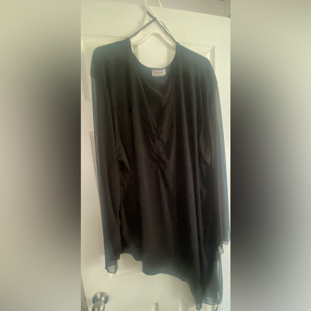 Plus Size Jamie Nicole Collection Dressy Black Blouse